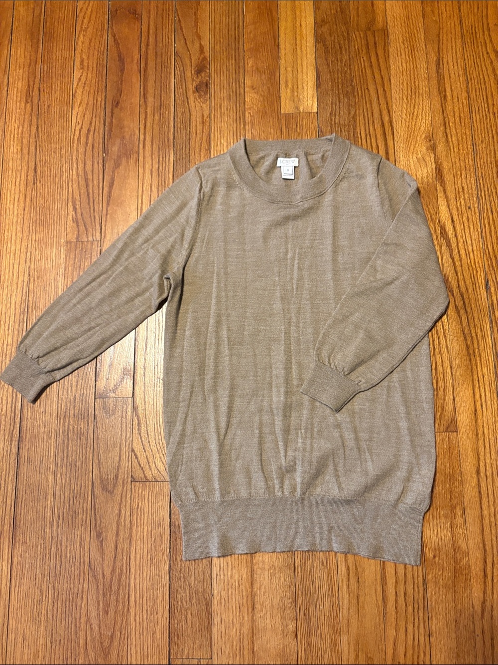 Eileen Fisher Taupe/Beige Crewneck Sweater